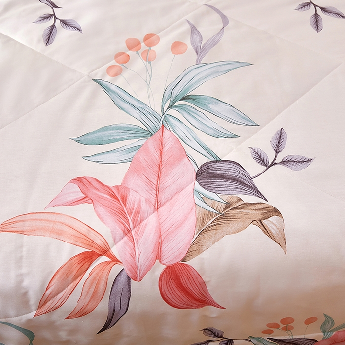 91家纺网 家纺一手货源 找家纺 黛妮雅 2026新款全棉夏被四件套单件夏被单双人空调被学生夏凉被 红颜