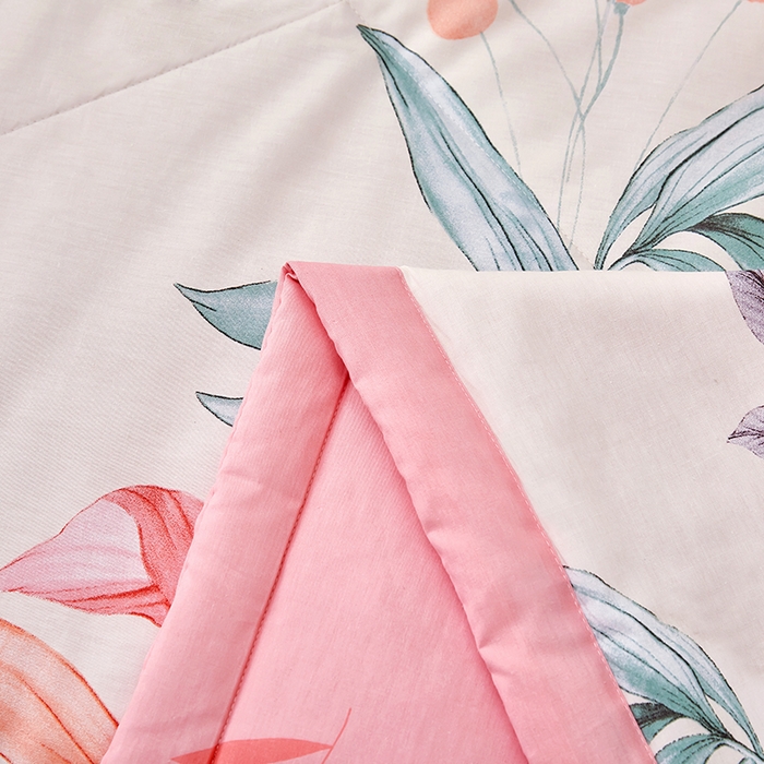 91家纺网 家纺一手货源 找家纺 黛妮雅 2026新款全棉夏被四件套单件夏被单双人空调被学生夏凉被 红颜