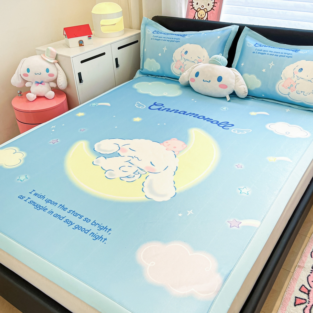 91家纺网 家纺一手货源 找家纺 暮思家居 2026新款正版授权A类大版数码印花三丽鸥可组合仿锦氨夏被夏凉被空调被 晚安玉桂狗