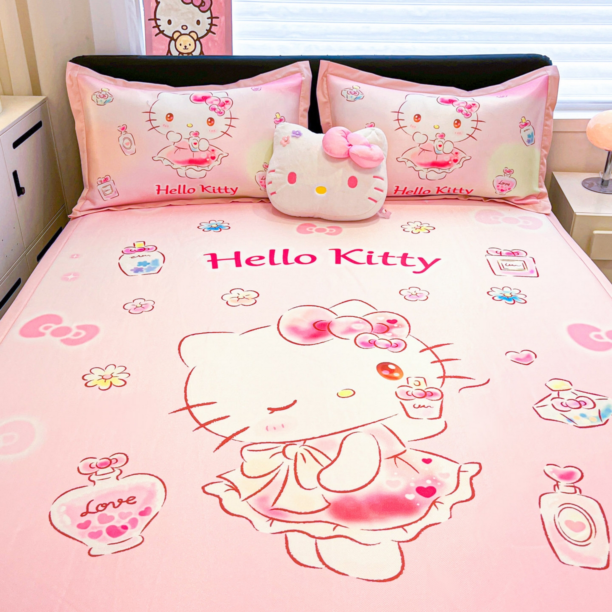 91家纺网 家纺一手货源 找家纺 暮思家居 2026新款正版授权A类大版数码印花三丽鸥可组合仿锦氨夏被夏凉被空调被 香水KT