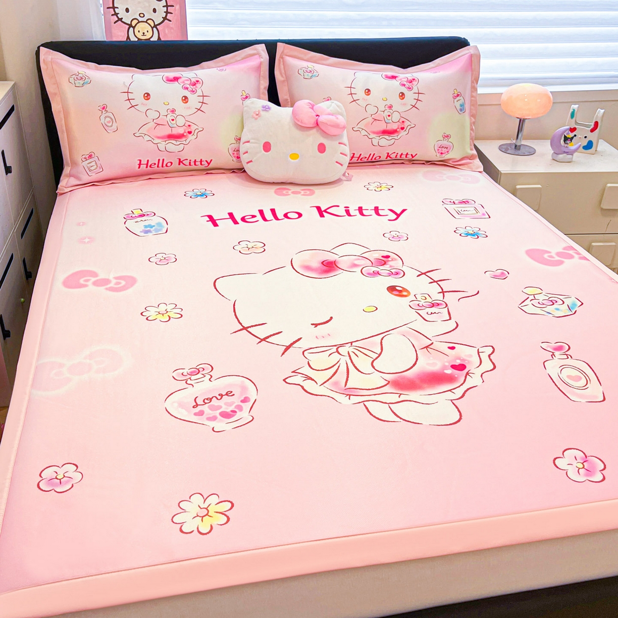 91家纺网 家纺一手货源 找家纺 暮思家居 2026新款正版授权A类大版数码印花三丽鸥可组合仿锦氨夏被夏凉被空调被 香水KT