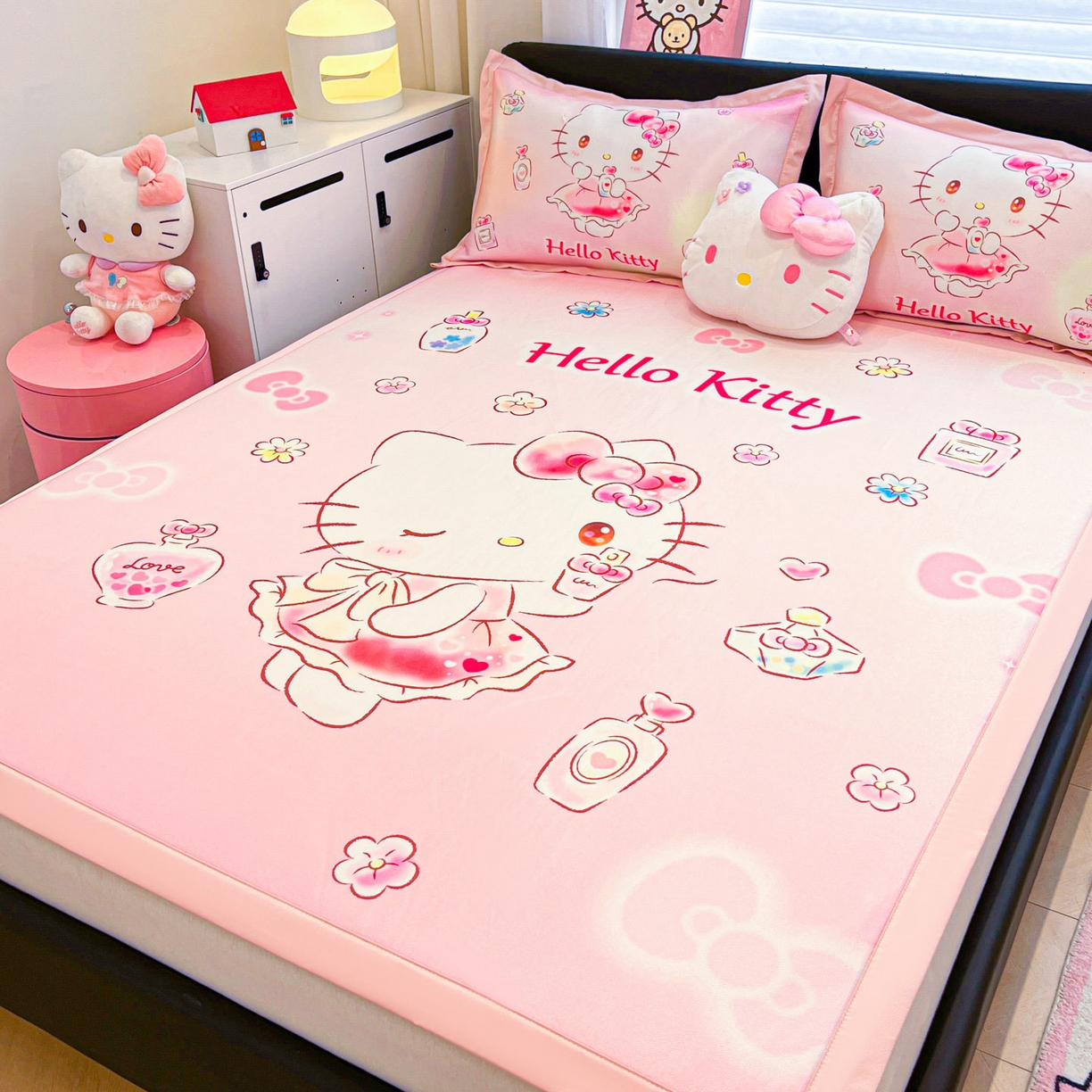 91家纺网 家纺一手货源 找家纺 暮思家居 2026新款正版授权A类大版数码印花三丽鸥可组合仿锦氨夏被夏凉被空调被 香水KT