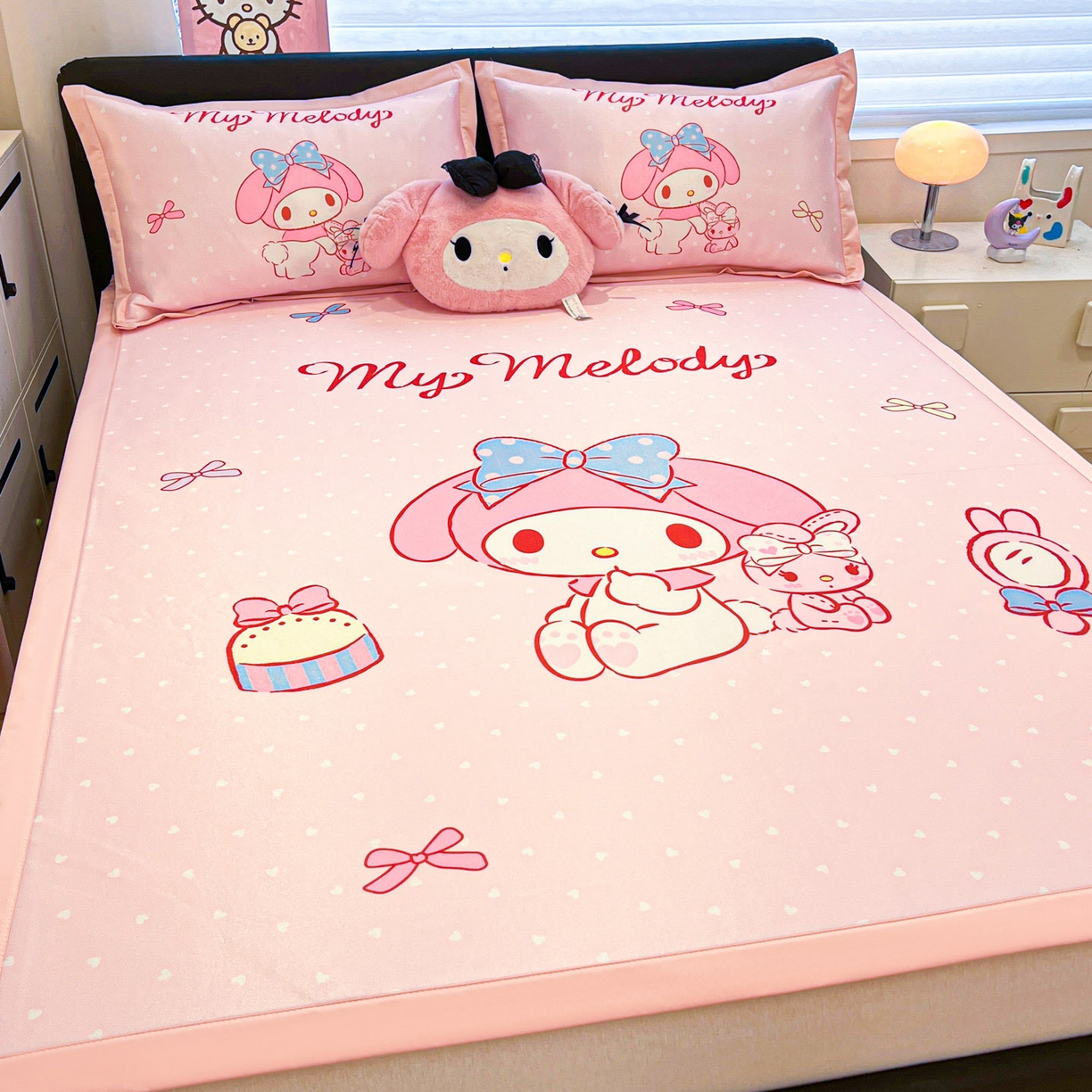 91家纺网 家纺一手货源 找家纺 暮思家居 2026新款正版授权A类大版数码印花三丽鸥可组合仿锦氨夏被夏凉被空调被 小兔美乐蒂