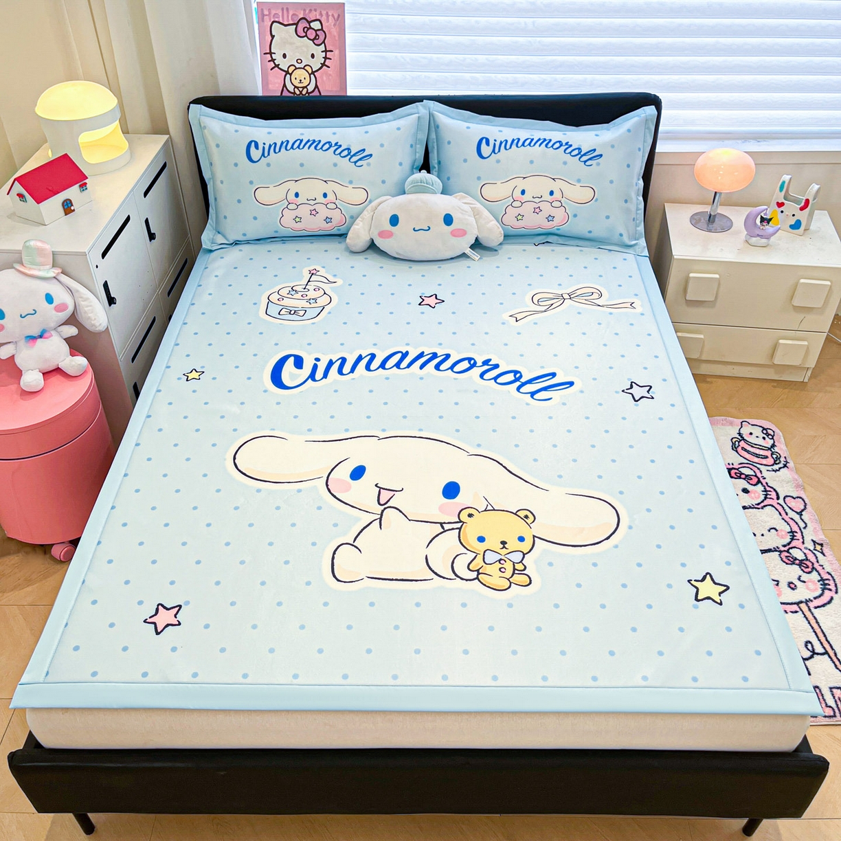 91家纺网 家纺一手货源 找家纺 暮思家居 2026新款正版授权A类大版数码印花三丽鸥可组合仿锦氨夏被夏凉被空调被 小熊玉桂狗