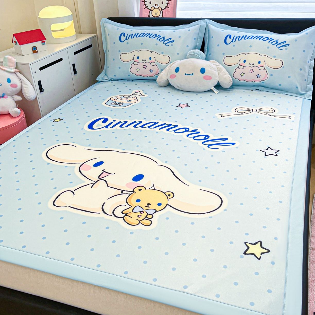 91家纺网 家纺一手货源 找家纺 暮思家居 2026新款正版授权A类大版数码印花三丽鸥可组合仿锦氨夏被夏凉被空调被 小熊玉桂狗