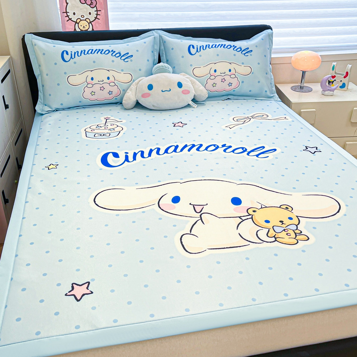 91家纺网 家纺一手货源 找家纺 暮思家居 2026新款正版授权A类大版数码印花三丽鸥可组合仿锦氨夏被夏凉被空调被 小熊玉桂狗