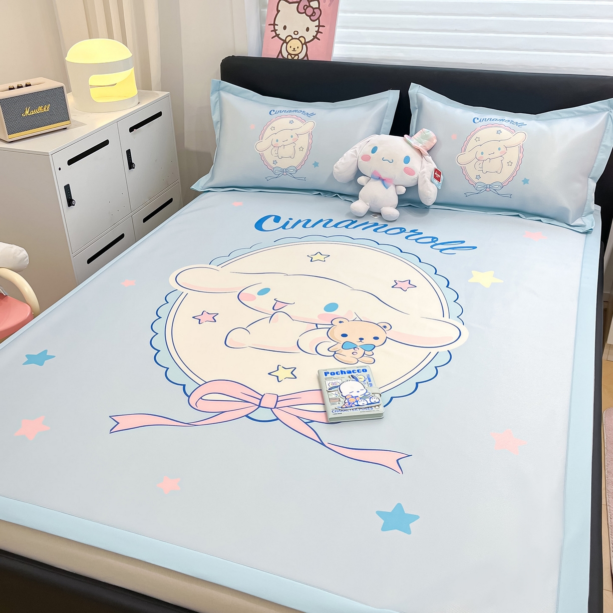 91家纺网 家纺一手货源 找家纺 暮思家居 2026新款正版授权A类大版数码印花三丽鸥可组合仿锦氨夏被夏凉被空调被 幸福大耳狗