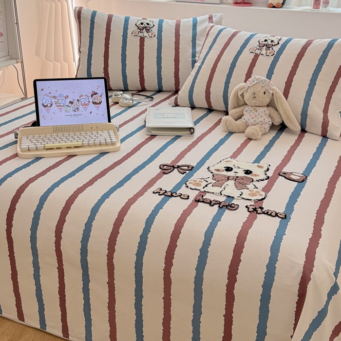 91家纺网 家纺一手货源 找家纺 （总）雅萱家纺 2026新款全棉老粗布毛巾绣床单