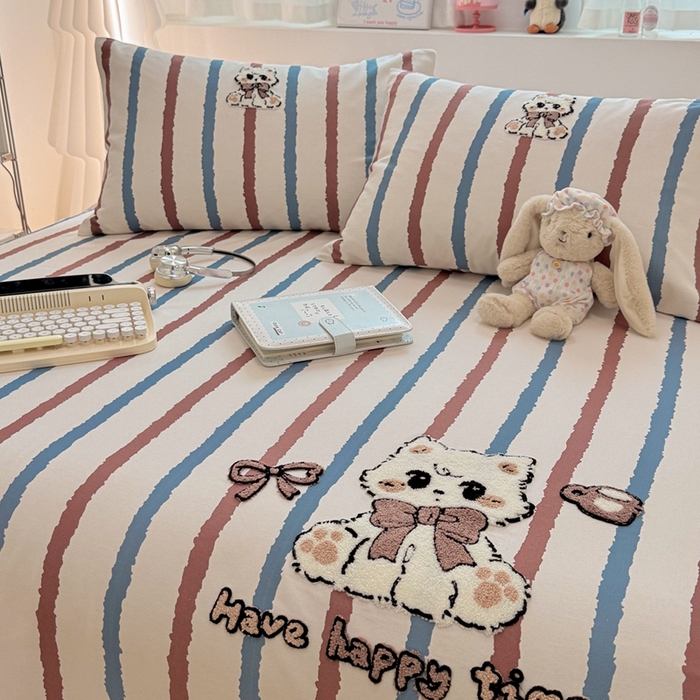 91家纺网 家纺一手货源 找家纺 （总）雅萱家纺 2026新款全棉老粗布毛巾绣床单