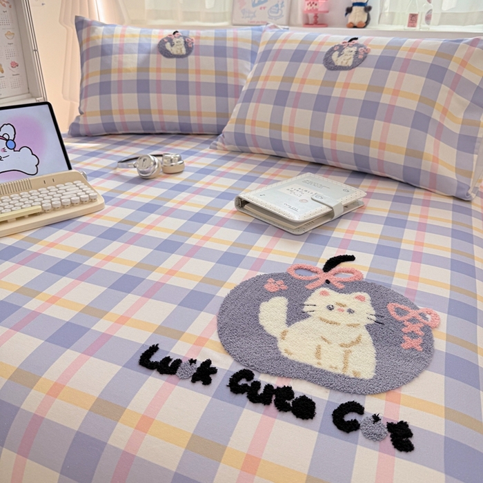 91家纺网 家纺一手货源 找家纺 （总）雅萱家纺 2026新款全棉老粗布毛巾绣床单