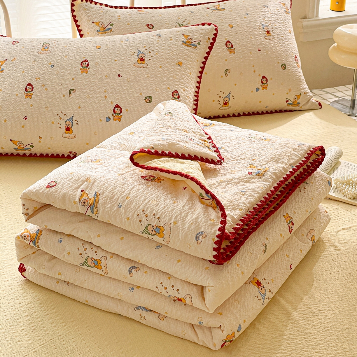 91家纺网 家纺一手货源 找家纺 （总）蓝极人 2025新款牛奶绒印花四件套