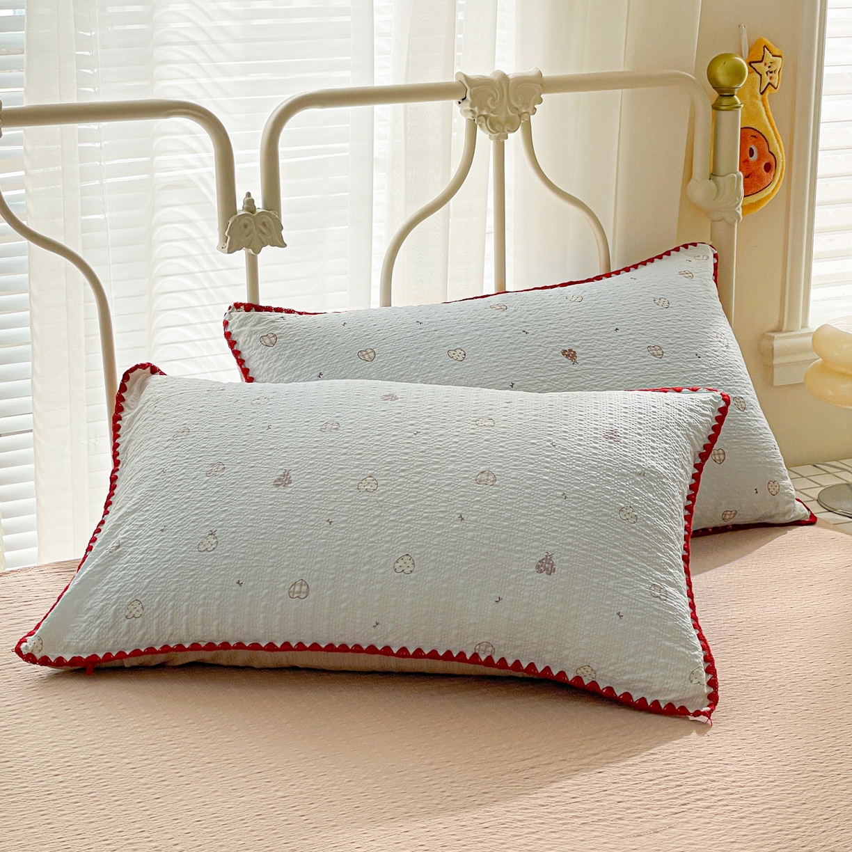 91家纺网 家纺一手货源 找家纺 蓝极人 2026新款泡芙贝壳边夏被四件套 XB好心情