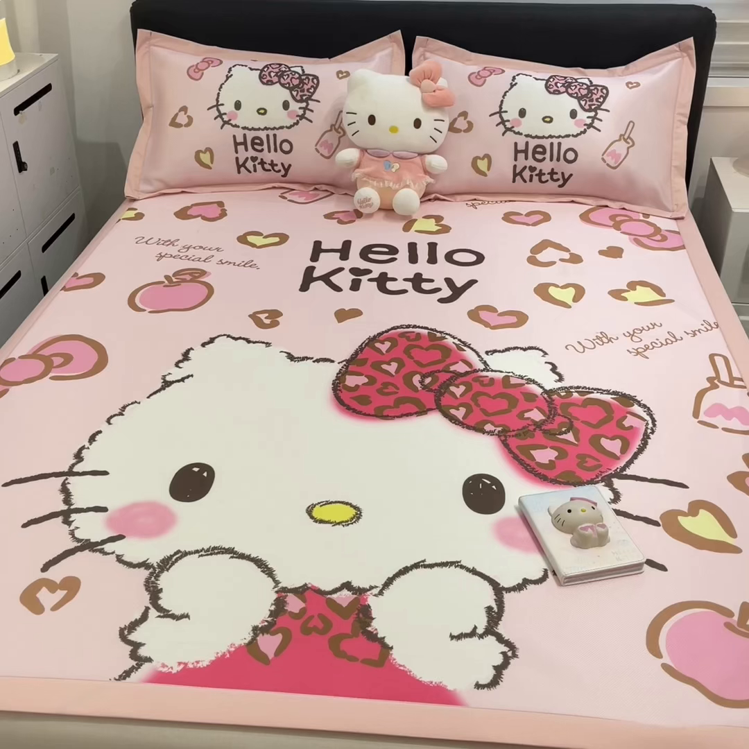 91家纺网 家纺一手货源 找家纺 暮思家居 2026新款正版授权A类大版数码印花三丽鸥枕套单品枕套枕套单件 豹纹KT猫