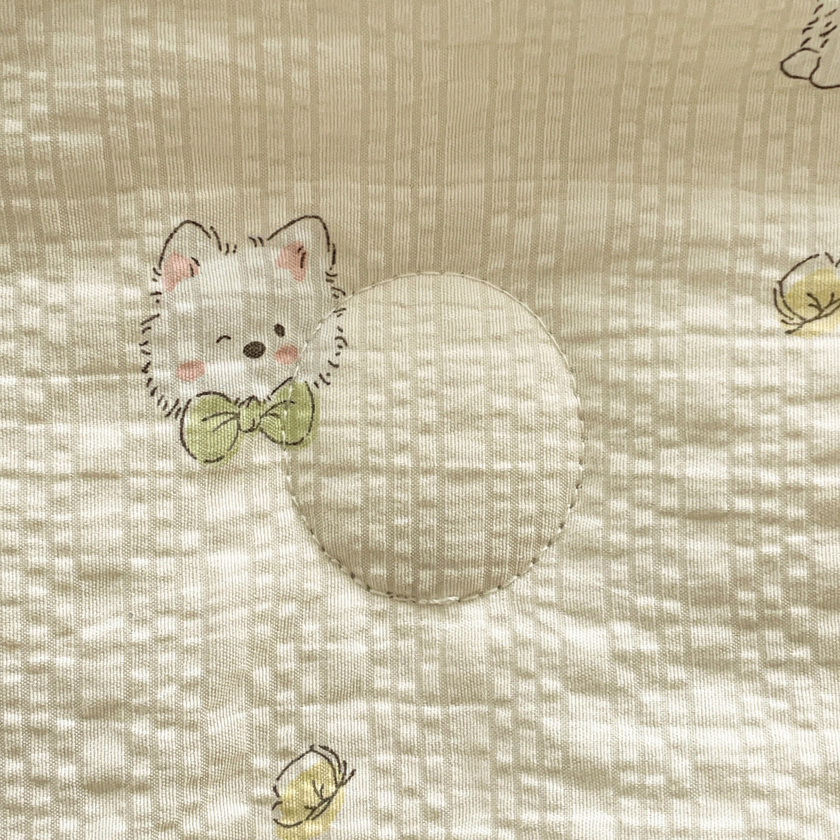 91家纺网 家纺一手货源 找家纺 蓝极人 2026新款泡芙贝壳边夏被四件套 XB耶耶狗