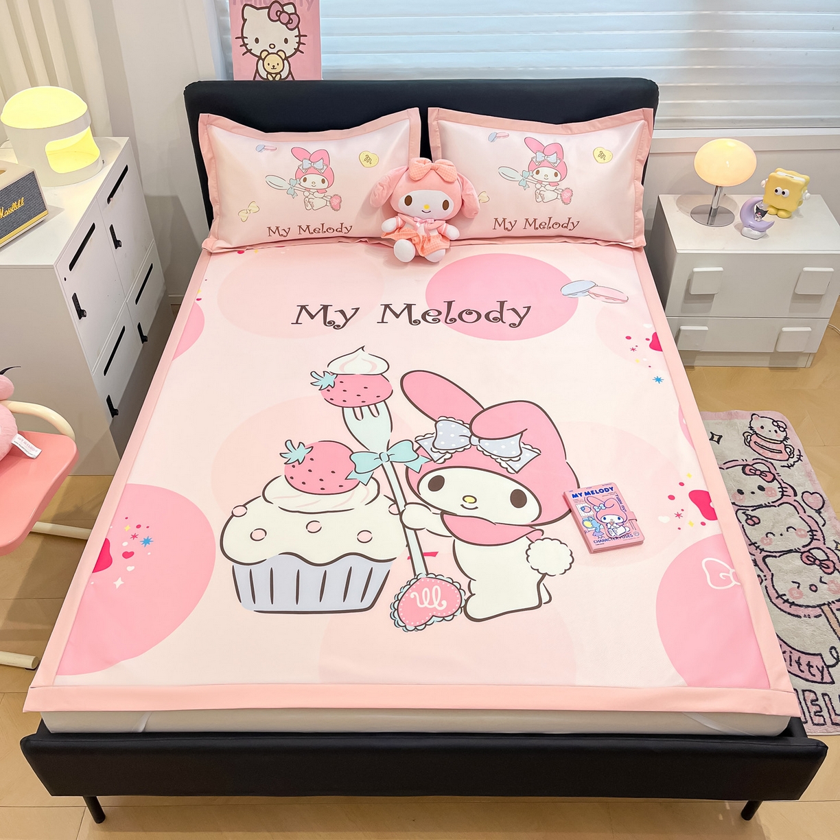 91家纺网 家纺一手货源 找家纺 暮思家居 2026新款正版授权A类大版数码印花三丽鸥枕套单品枕套枕套单件 蛋糕美乐蒂