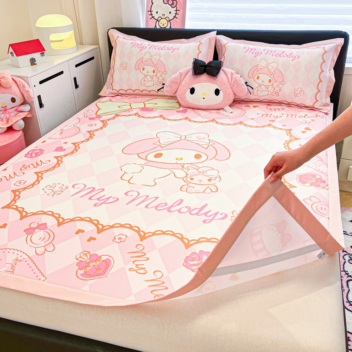 91家纺网 家纺一手货源 找家纺 暮思家居 2026新款正版授权A类大版数码印花三丽鸥枕套单品枕套枕套单件 公主美乐蒂