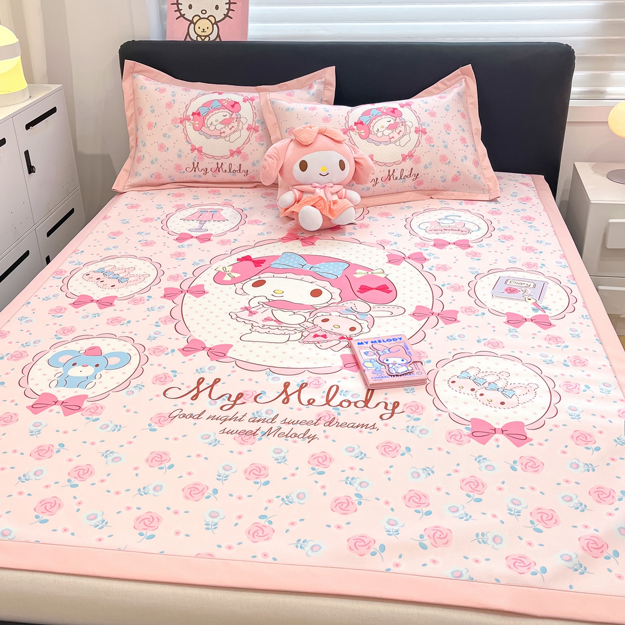 91家纺网 家纺一手货源 找家纺 暮思家居 2026新款正版授权A类大版数码印花三丽鸥枕套单品枕套枕套单件 花园美乐蒂