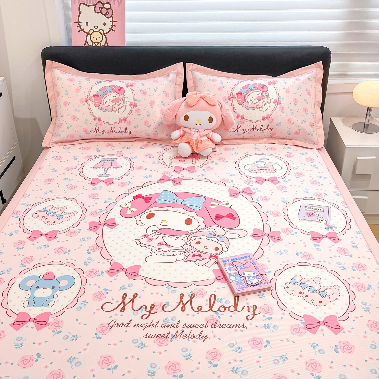 91家纺网 家纺一手货源 找家纺 暮思家居 2026新款正版授权A类大版数码印花三丽鸥枕套单品枕套枕套单件 花园美乐蒂