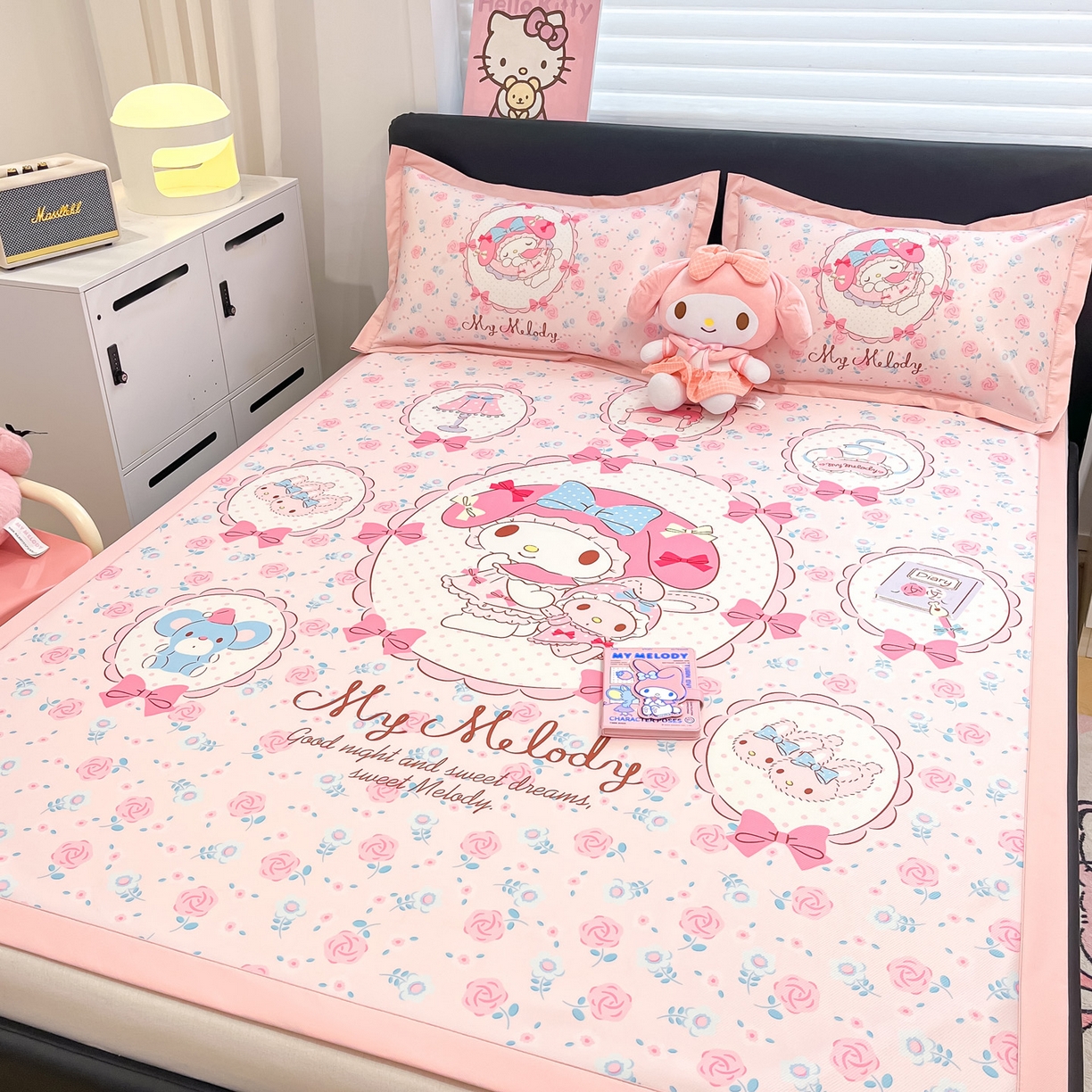 91家纺网 家纺一手货源 找家纺 暮思家居 2026新款正版授权A类大版数码印花三丽鸥枕套单品枕套枕套单件 花园美乐蒂