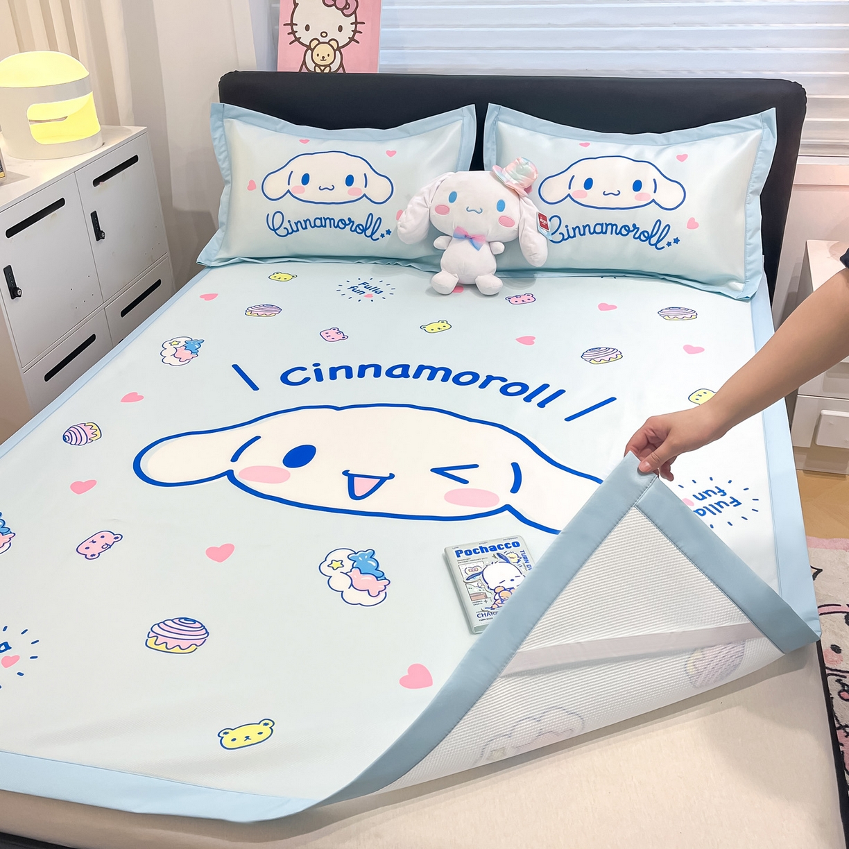 91家纺网 家纺一手货源 找家纺 暮思家居 2026新款正版授权A类大版数码印花三丽鸥枕套单品枕套枕套单件 开心玉桂狗