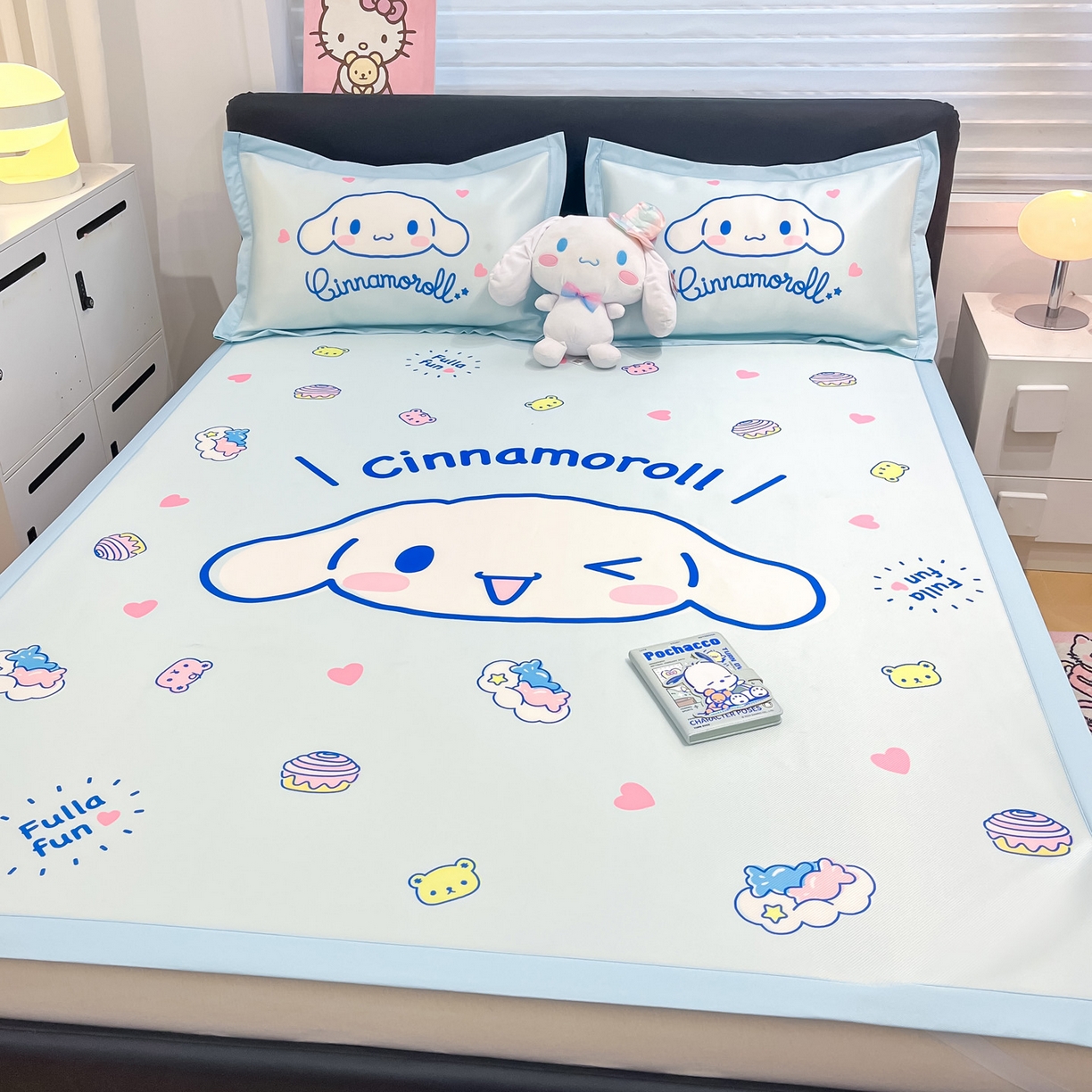 91家纺网 家纺一手货源 找家纺 暮思家居 2026新款正版授权A类大版数码印花三丽鸥枕套单品枕套枕套单件 开心玉桂狗