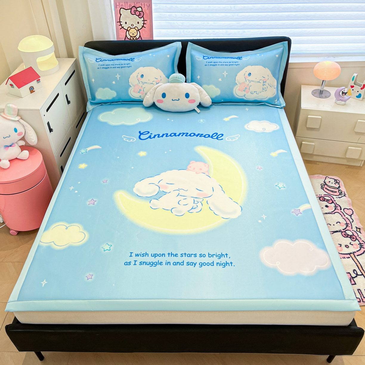 91家纺网 家纺一手货源 找家纺 暮思家居 2026新款正版授权A类大版数码印花三丽鸥枕套单品枕套枕套单件 晚安玉桂狗