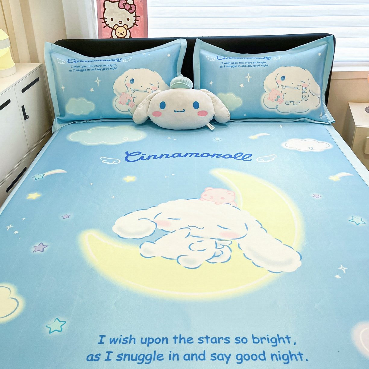 91家纺网 家纺一手货源 找家纺 暮思家居 2026新款正版授权A类大版数码印花三丽鸥枕套单品枕套枕套单件 晚安玉桂狗