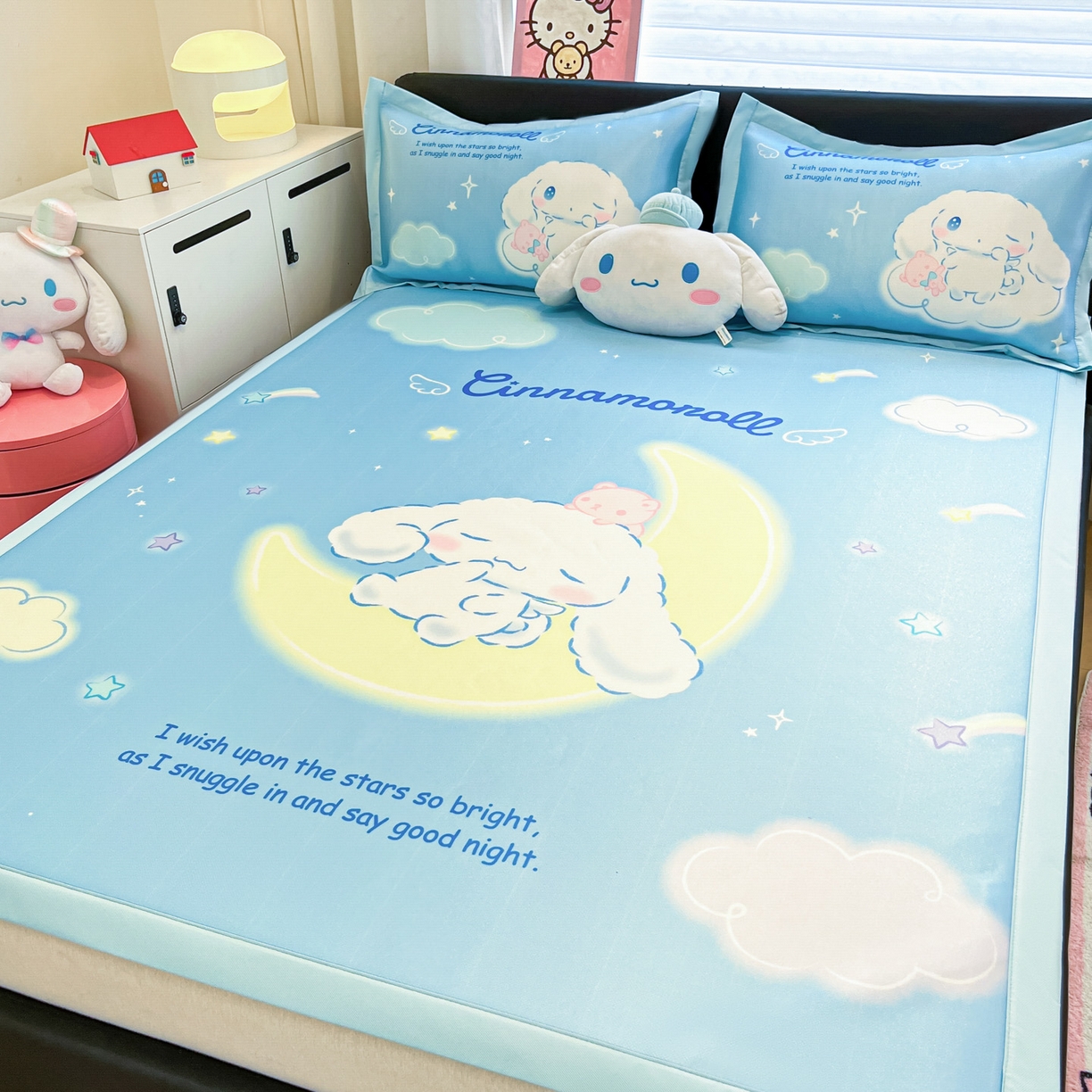 91家纺网 家纺一手货源 找家纺 暮思家居 2026新款正版授权A类大版数码印花三丽鸥枕套单品枕套枕套单件 晚安玉桂狗