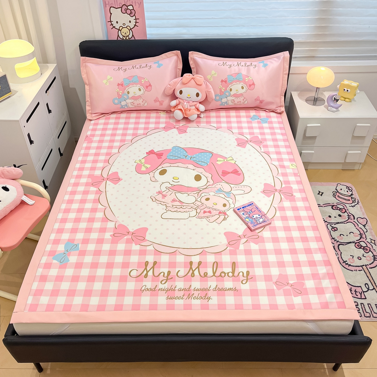 91家纺网 家纺一手货源 找家纺 暮思家居 2026新款正版授权A类大版数码印花三丽鸥枕套单品枕套枕套单件 相框美乐蒂