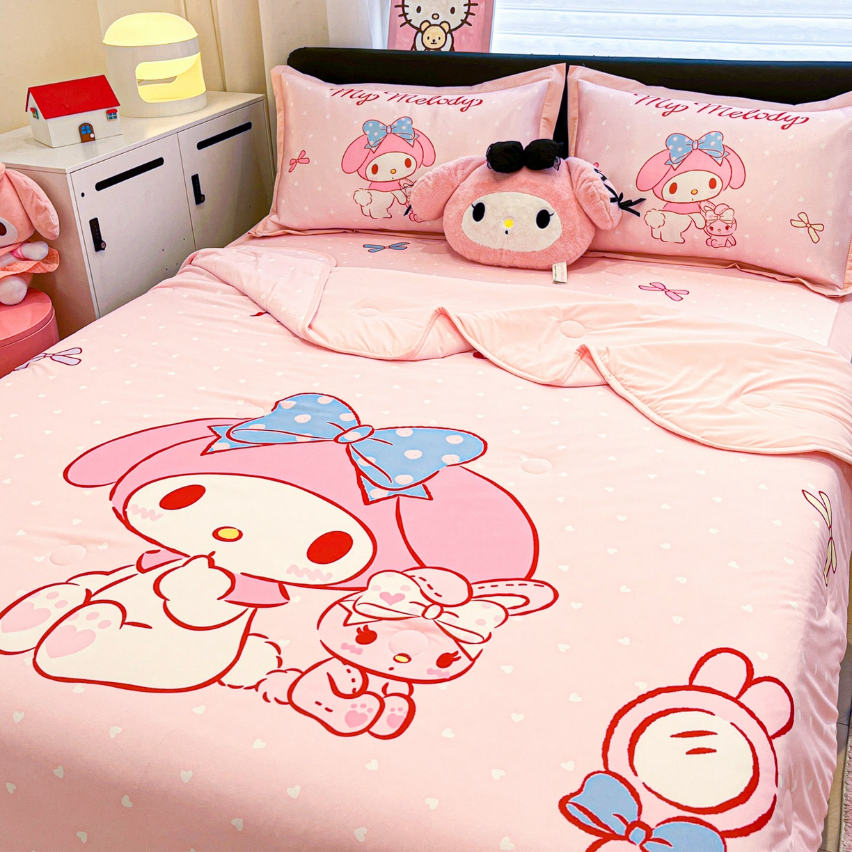 91家纺网 家纺一手货源 找家纺 暮思家居 2026新款正版授权A类大版数码印花三丽鸥枕套单品枕套枕套单件 小兔美乐蒂