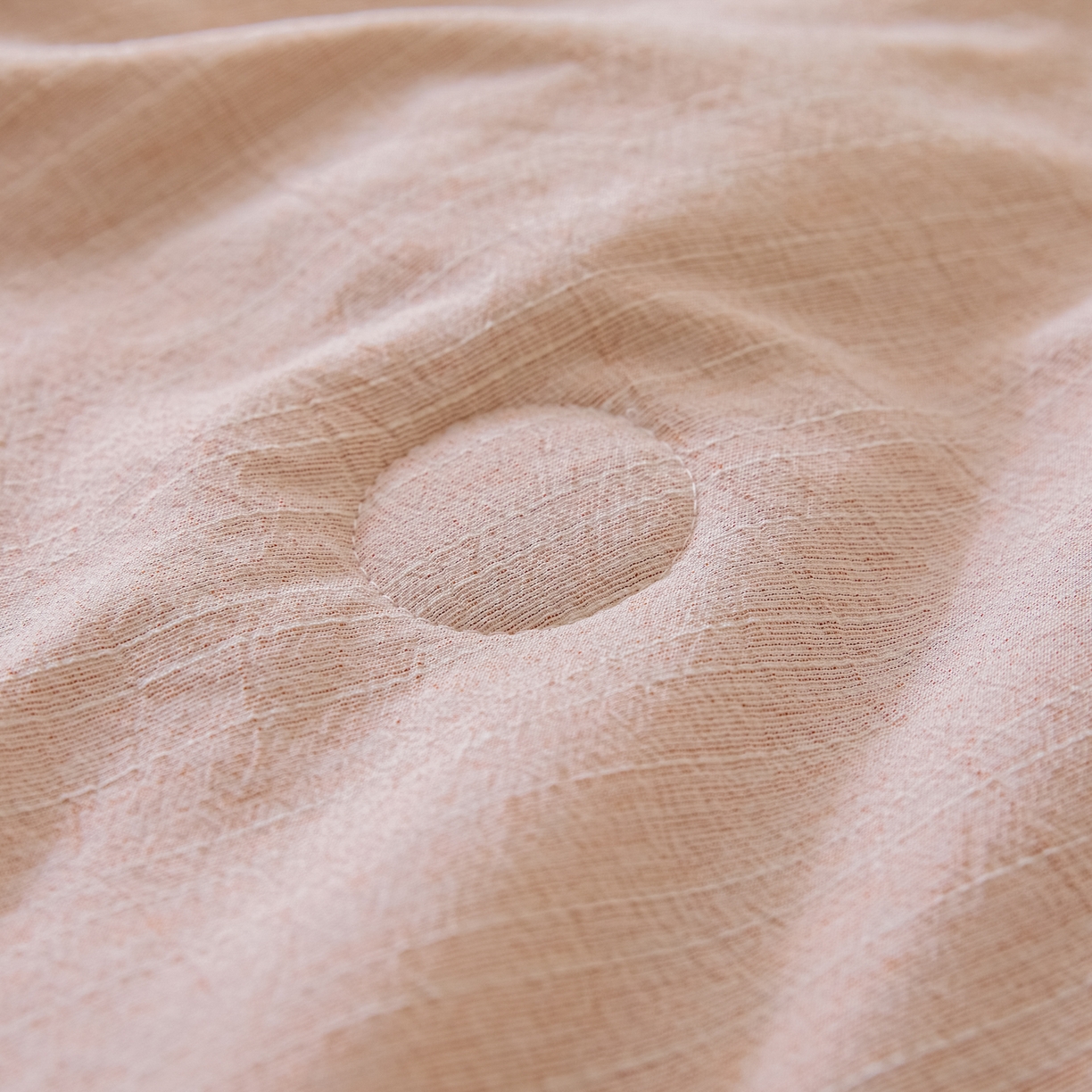 91家纺网 家纺一手货源 找家纺 蓝极人 2026新款提花色织水洗麻夏被四件套 色织-晨曦黄