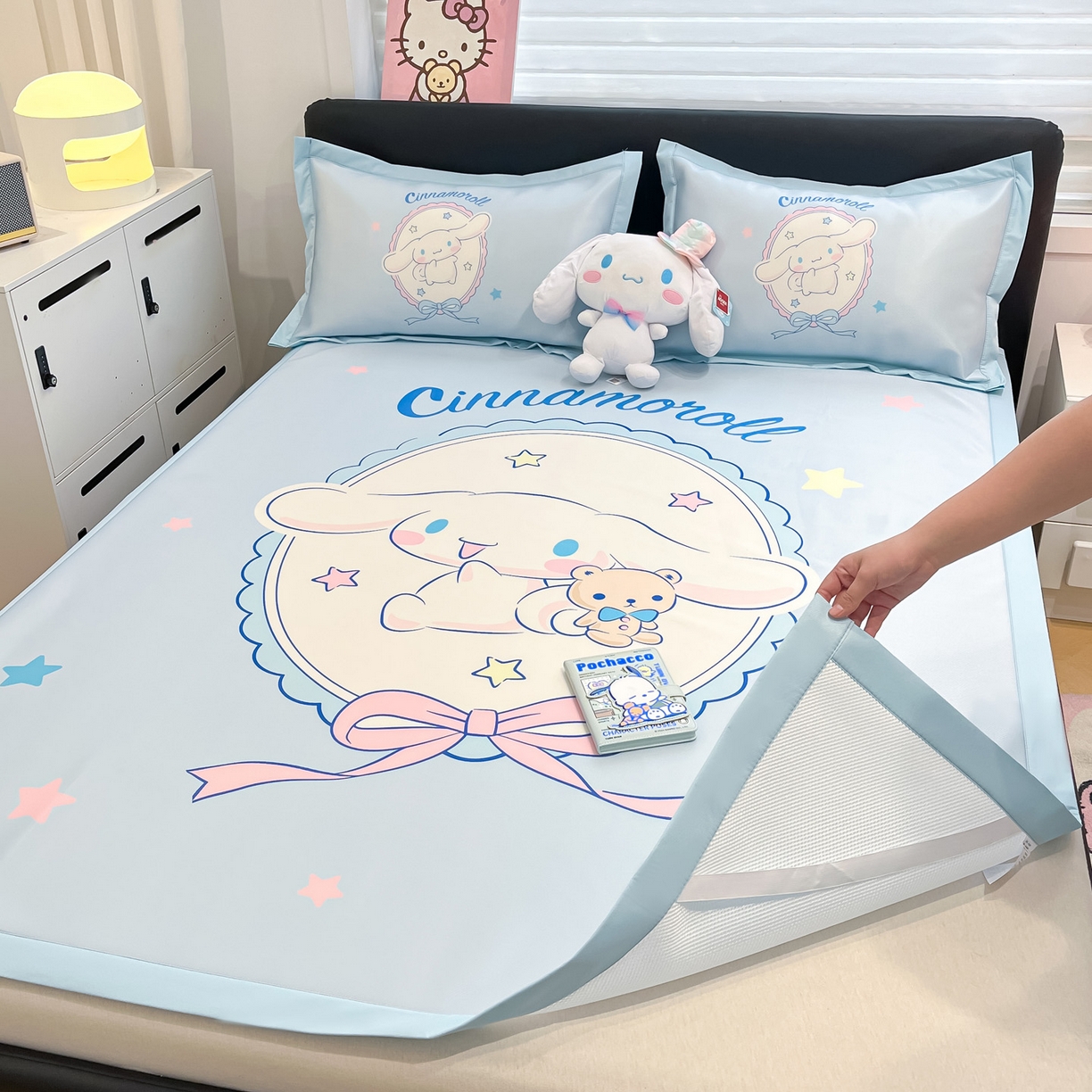 91家纺网 家纺一手货源 找家纺 暮思家居 2026新款正版授权A类大版数码印花三丽鸥枕套单品枕套枕套单件 幸福大耳狗