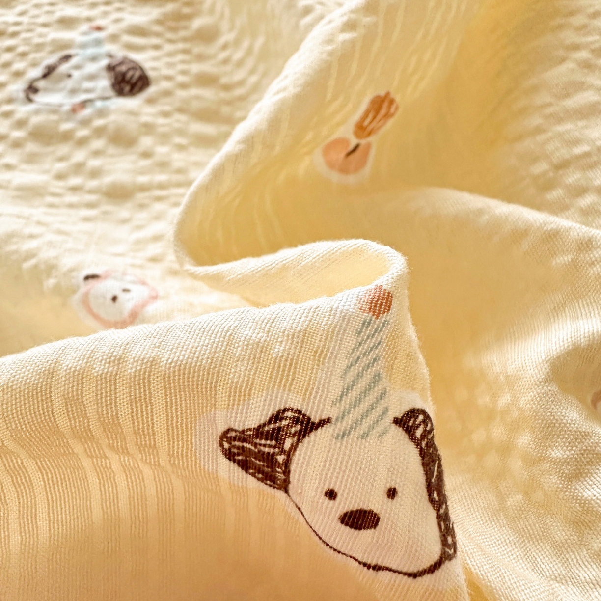 91家纺网 家纺一手货源 找家纺 蓝极人 2026新款泡芙被壳针四件套 生日狗