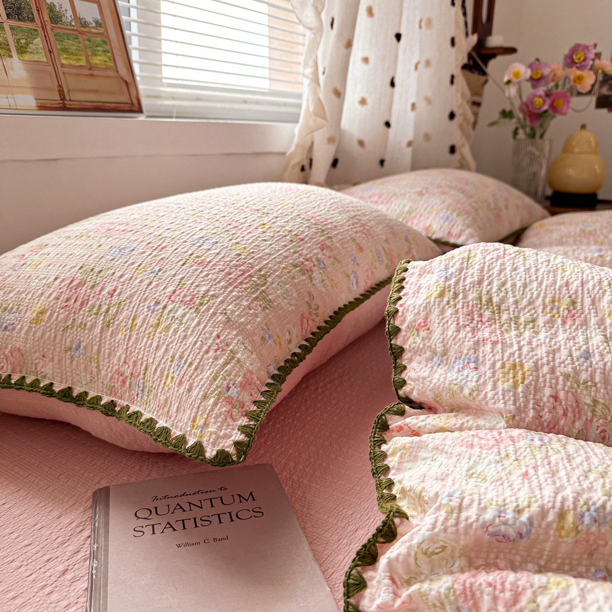 91家纺网 家纺一手货源 找家纺 蓝极人 2026新款泡芙被壳针四件套 浅夏