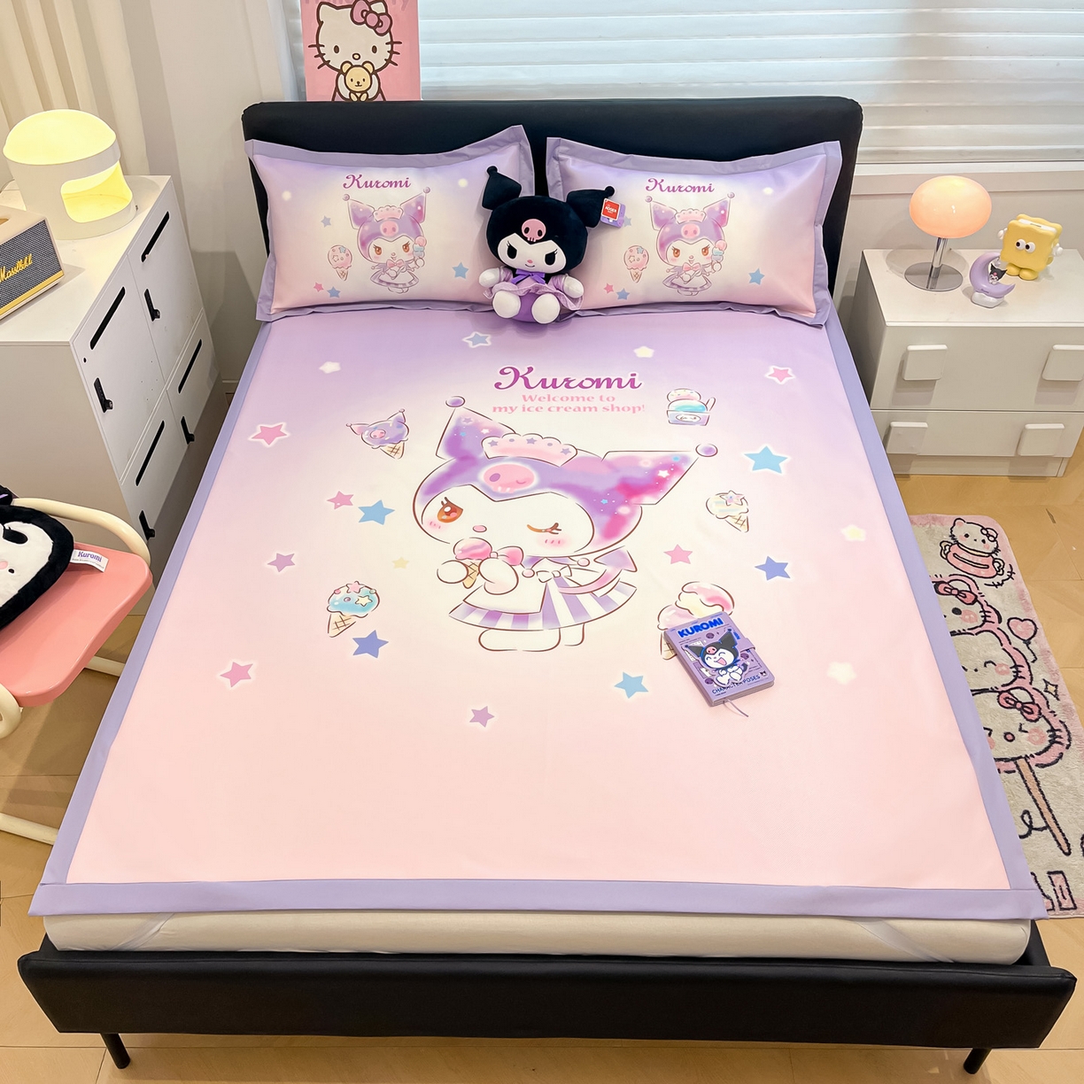 91家纺网 家纺一手货源 找家纺 暮思家居 2026新款正版授权A类大版数码印花三丽鸥枕套单品枕套枕套单件 炫彩库洛米