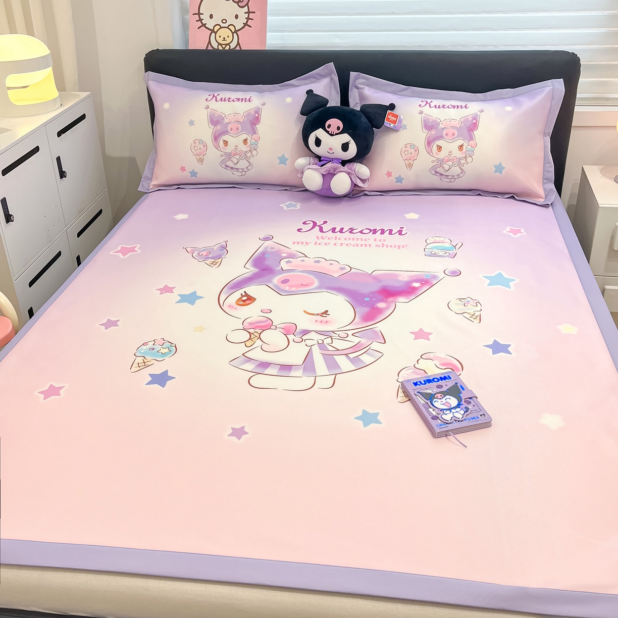 91家纺网 家纺一手货源 找家纺 暮思家居 2026新款正版授权A类大版数码印花三丽鸥枕套单品枕套枕套单件 炫彩库洛米