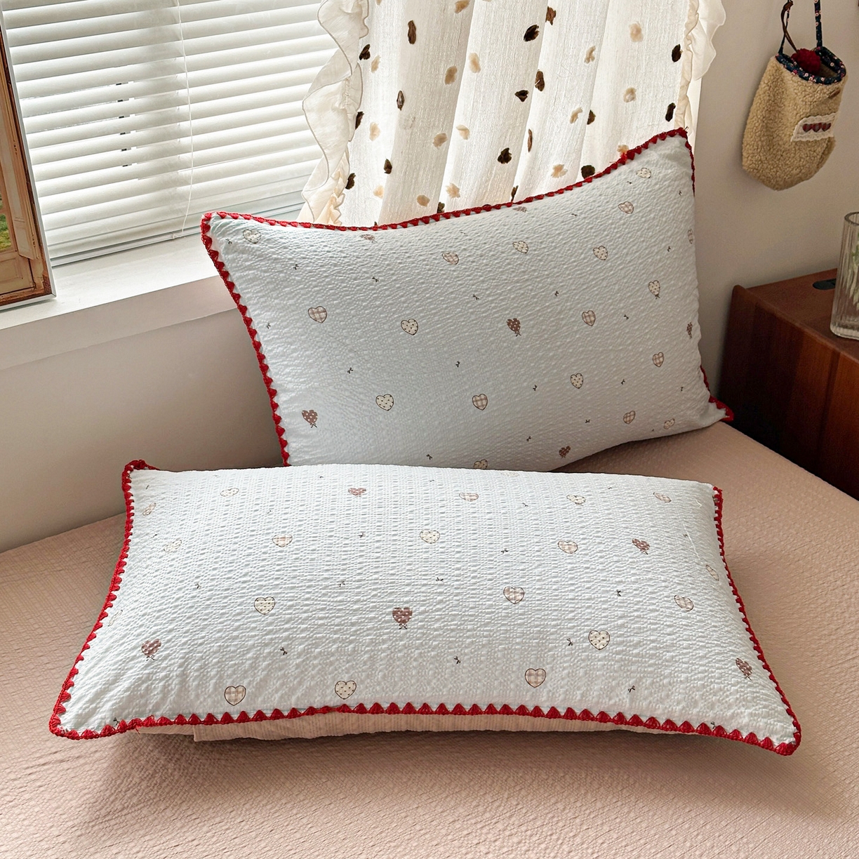 91家纺网 家纺一手货源 找家纺 蓝极人 2026新款泡芙被壳针四件套 好心情