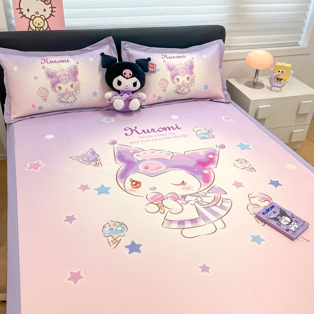 91家纺网 家纺一手货源 找家纺 暮思家居 2026新款正版授权A类大版数码印花三丽鸥枕套单品枕套枕套单件 炫彩库洛米