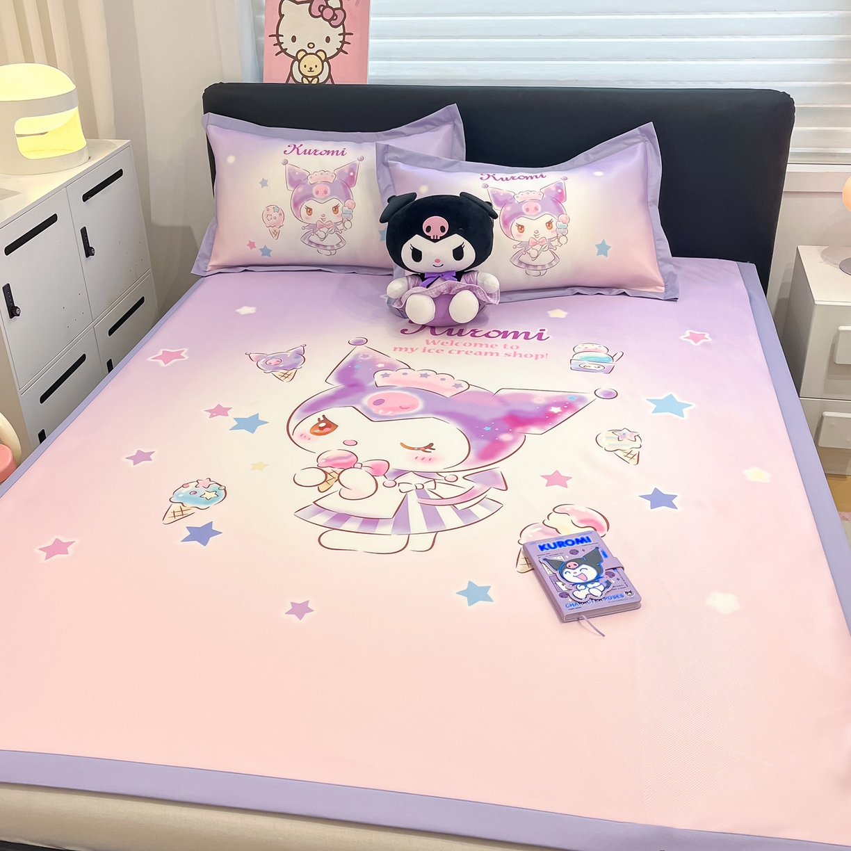 91家纺网 家纺一手货源 找家纺 暮思家居 2026新款正版授权A类大版数码印花三丽鸥枕套单品枕套枕套单件 炫彩库洛米