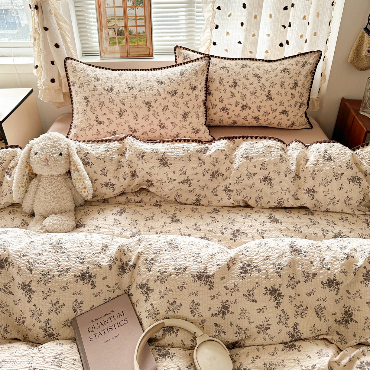 91家纺网 家纺一手货源 找家纺 蓝极人 2026新款泡芙被壳针四件套 初柠