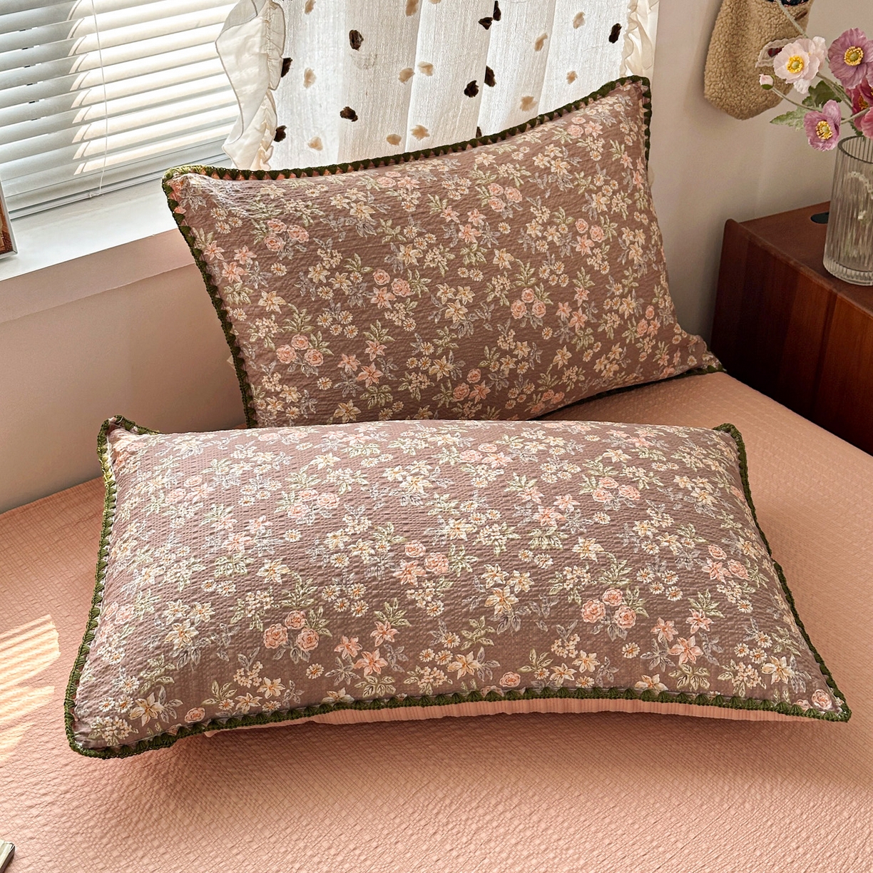 91家纺网 家纺一手货源 找家纺 蓝极人 2026新款泡芙被壳针四件套 桔园