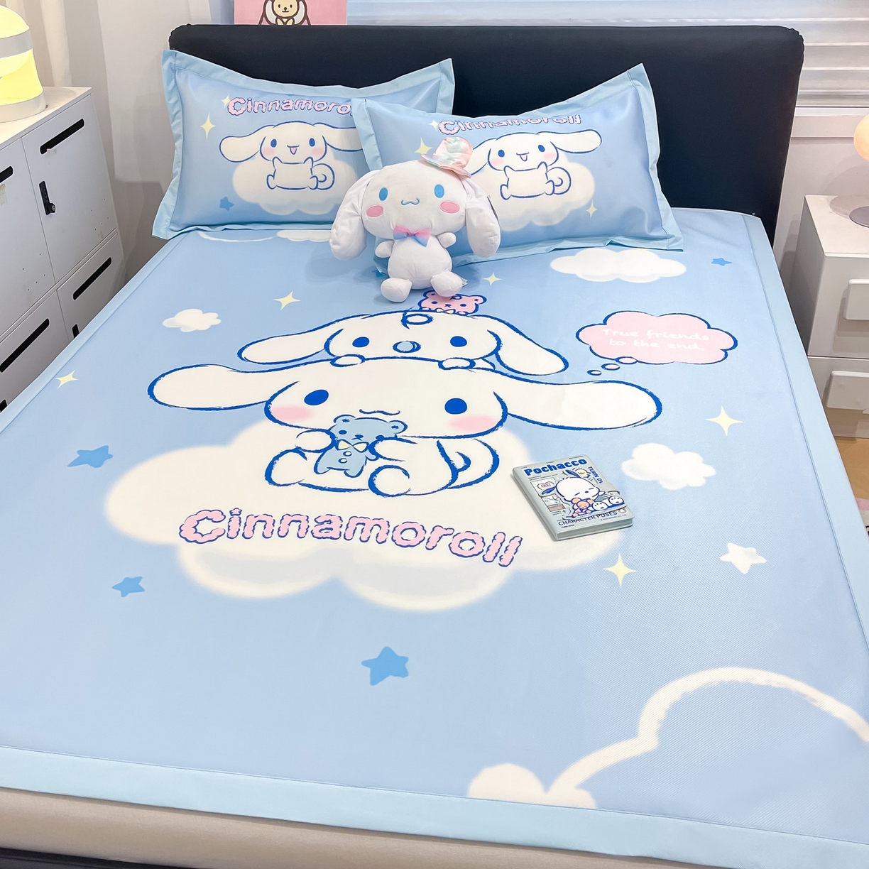 91家纺网 家纺一手货源 找家纺 暮思家居 2026新款正版授权A类大版数码印花三丽鸥枕套单品枕套枕套单件 云朵玉桂狗