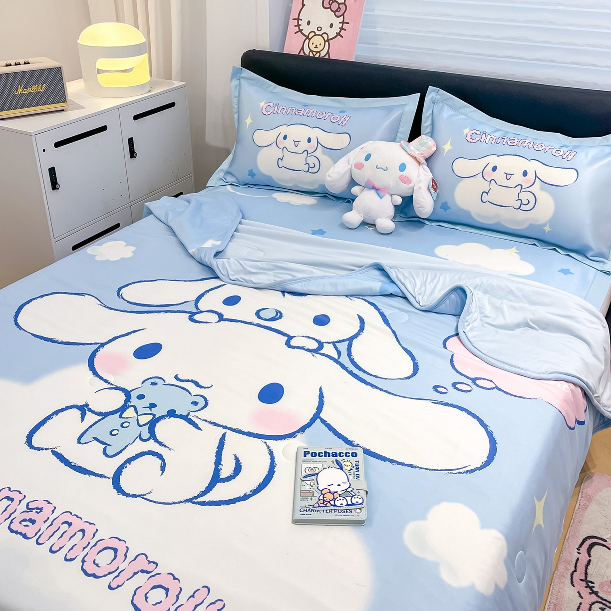 91家纺网 家纺一手货源 找家纺 暮思家居 2026新款正版授权A类大版数码印花三丽鸥枕套单品枕套枕套单件 云朵玉桂狗