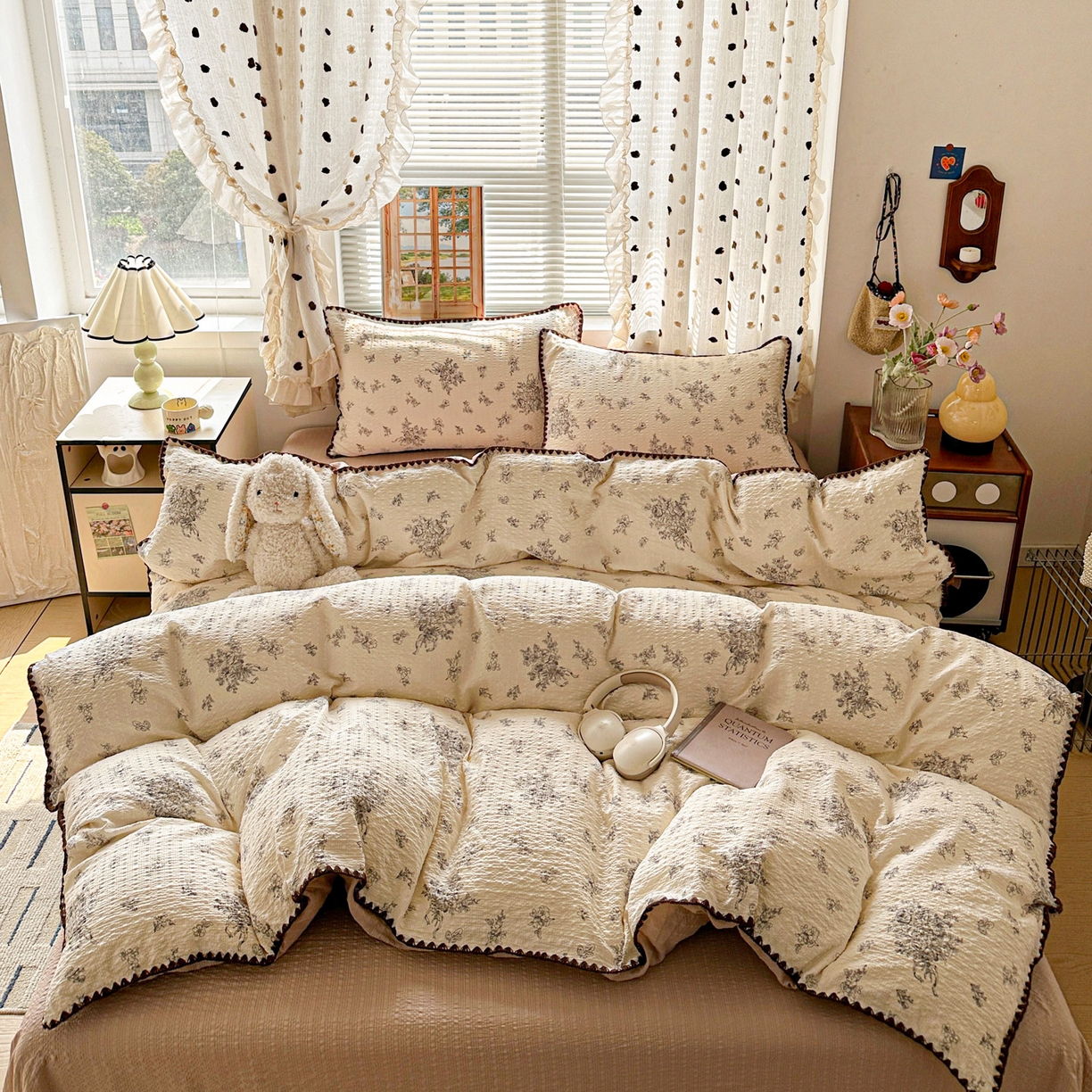 91家纺网 家纺一手货源 找家纺 蓝极人 2026新款泡芙被壳针四件套 南洋