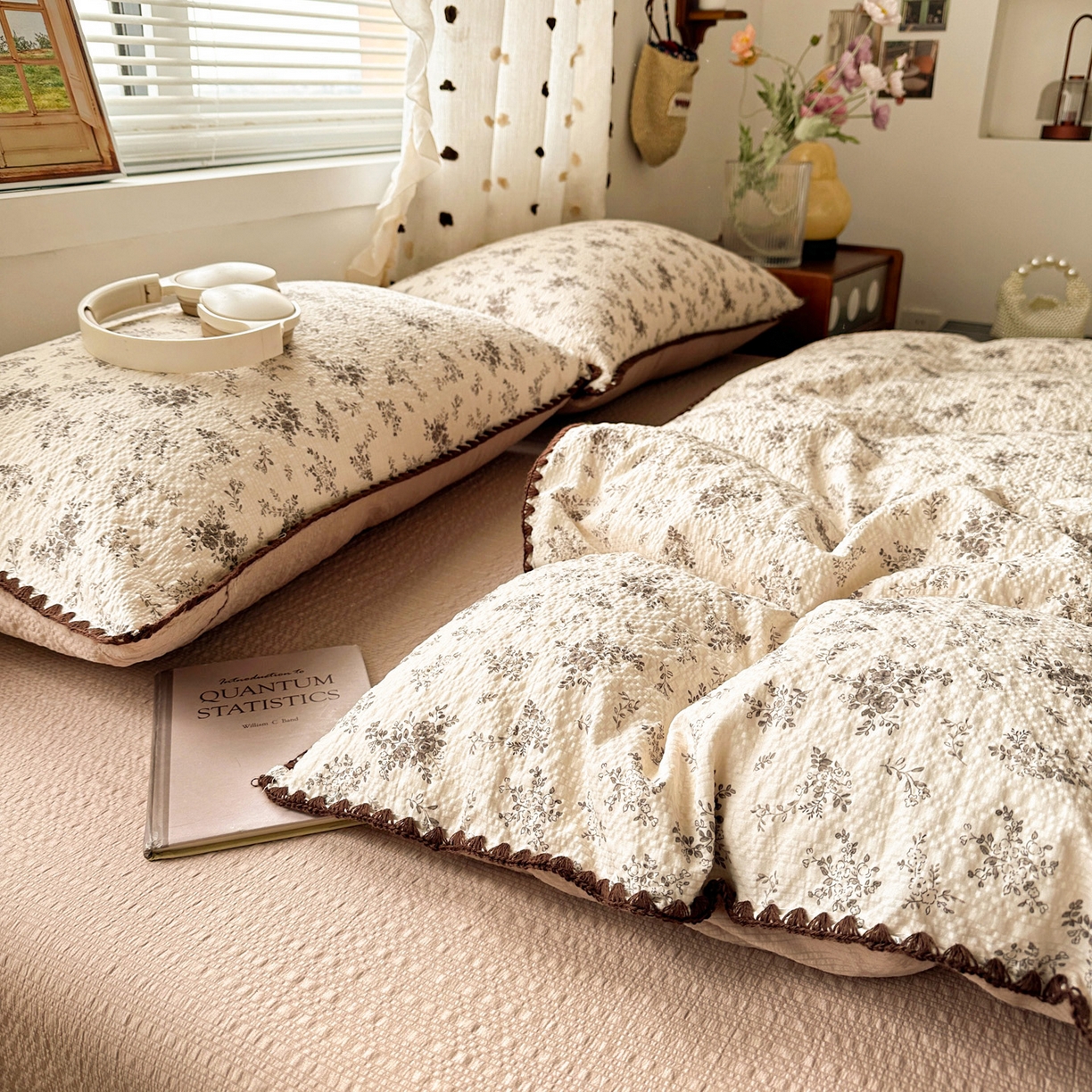 91家纺网 家纺一手货源 找家纺 蓝极人 2026新款泡芙被壳针四件套 初柠