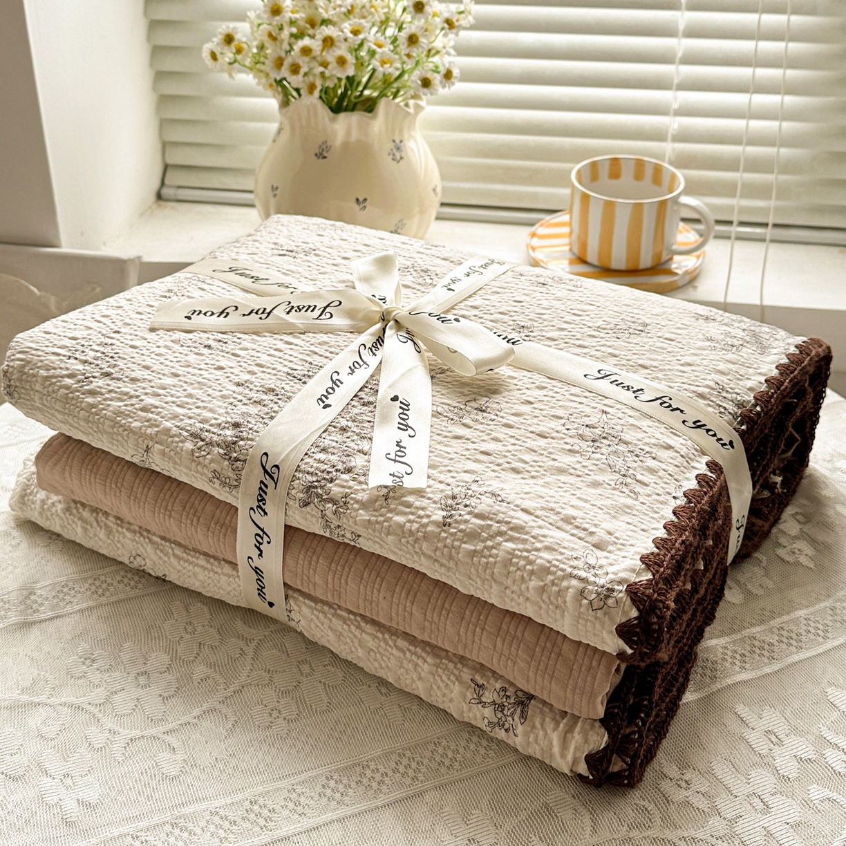 91家纺网 家纺一手货源 找家纺 蓝极人 2026新款泡芙被壳针四件套 南洋