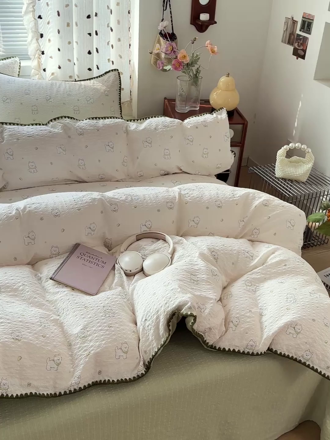 91家纺网 家纺一手货源 找家纺 蓝极人 2026新款泡芙被壳针四件套 耶耶狗