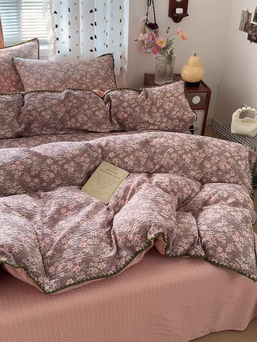 91家纺网 家纺一手货源 找家纺 蓝极人 2026新款泡芙被壳针四件套 桔园