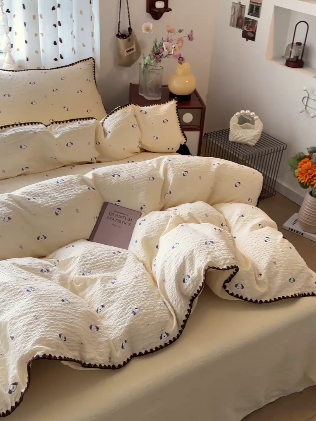 91家纺网 家纺一手货源 找家纺 蓝极人 2026新款泡芙被壳针四件套 生日狗