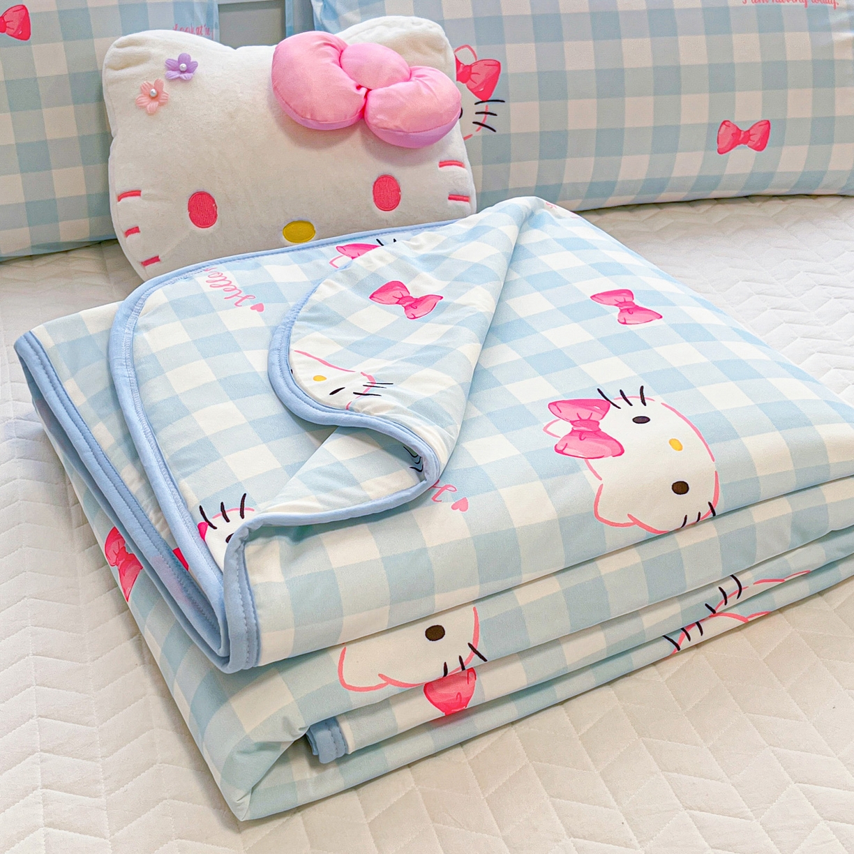 91家纺网 家纺一手货源 找家纺 暮思家居 2025新款正版授权三丽鸥A版纯棉B版安抚豆豆绒春秋被冬被豆豆被被子被芯系列 豆豆被-甜品玉桂狗